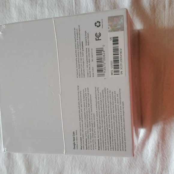 Google Nest Cam - Modern White Design Indoor/Outdoor Battery NIB - Picture 6 of 6